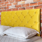 Cabeceira Solteiro Capitone Amarelo 90 X 60 Rbl