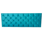 Cabeceira Solteiro Capitonê Suede Liso Azul Turquesa 90 X 60