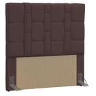 Cabeceira Solteiro Carlotta 90cm Suede Marrom - D'monegatto
