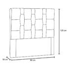 Cabeceira Solteiro Carlotta 90cm Suede Marrom - D'monegatto