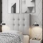 Cabeceira Solteiro Cassis Branca 90cm