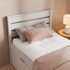 Cabeceira Solteiro Charme Beauty Madeira Maciça Branco