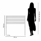 Cabeceira Solteiro Charme Beauty Madeira Maciça Branco