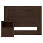 Cabeceira Solteiro Com 1 Mesa De Cabeceira London D02 Ebano T