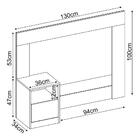 Cabeceira Solteiro Com 1 Mesa De Cabeceira London D02 Ebano T
