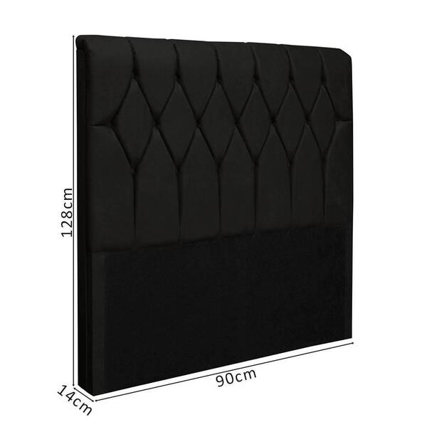 Cabeceira Solteiro Com Capitonê Para Cama Box Sued Liso Paris