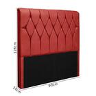 Cabeceira Solteiro Com Capitonê Para Cama Box Sued Liso Paris