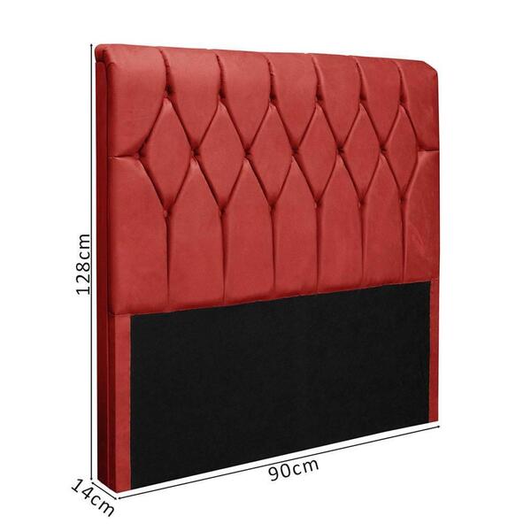 Cabeceira Solteiro Com Capitonê Para Cama Box Sued Liso Paris