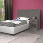 Cabeceira Solteiro Com Mesa De Cabeceira Grafite Delta Fênix