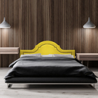 Cabeceira Solteiro Com Tachas Provence Corino Amarelo 90 X 60