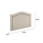 Cabeceira Solteiro Curva Luxo 90x60 Suede Off White - Tachas