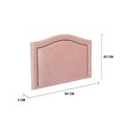 Cabeceira Solteiro Curva Luxo 90x60 Veludo Rosê  - Tachas Fumê