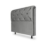 Cabeceira Solteiro Daiana 90cm Suede Cinza – Fdecor