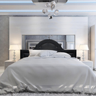 Cabeceira Solteiro Diamond Provençal Corino Preto 90 X 60