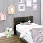 Cabeceira Solteiro Dominó Álamo E Preta