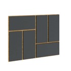 Cabeceira Solteiro Dominó Álamo E Preta