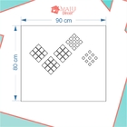 Cabeceira Solteiro Dominó - Cor Branco