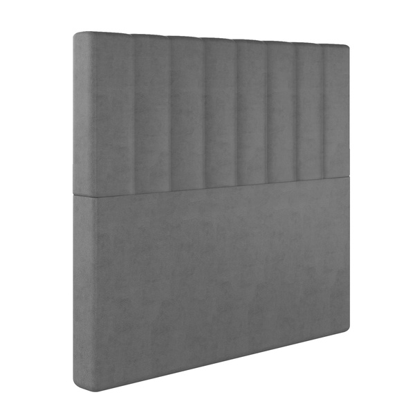 Cabeceira Solteiro Dubai Em Linho Com Sapata Cor Cinza Sonhar