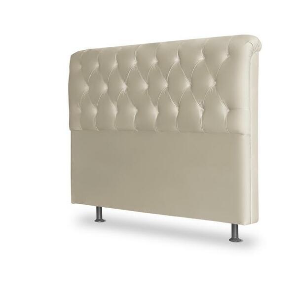 Cabeceira Solteiro Emilia 90cm Suede Bege - Fdecor