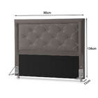 Cabeceira Solteiro Esmeralda 0,88 Cinza