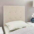 Cabeceira Solteiro Estofada 90cm Amandita  Bege