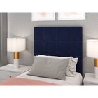 Cabeceira Solteiro Estofada 90cm Amandita Azul