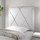 Cabeceira Solteiro Estofada 90cm Bud  Branco