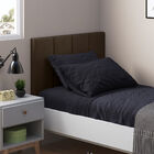 Cabeceira Solteiro Estofada 90cm Tecido Suede Marrom Yasmin -