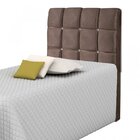 Cabeceira Solteiro Estofada 92cm Maily  Chocolate