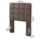 Cabeceira Solteiro Estofada 92cm Maily  Chocolate