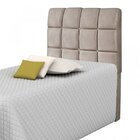 Cabeceira Solteiro Estofada 92cm Maily  Palha