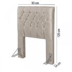 Cabeceira Solteiro Estofada 93cm Grécia  Palha