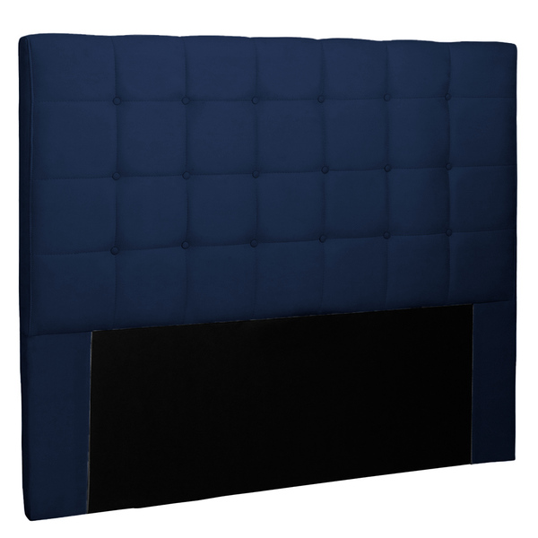 Cabeceira Solteiro Estofada Arsenal 90 Cm Suede Azul Marinho