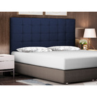 Cabeceira Solteiro Estofada Arsenal 90 Cm Suede Azul Marinho