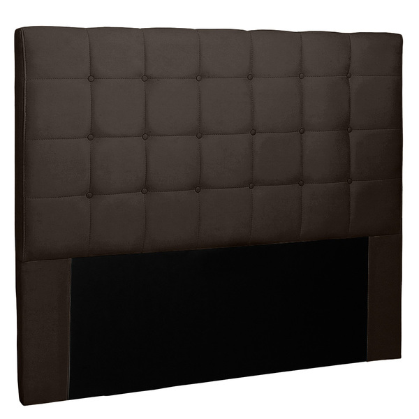 Cabeceira Solteiro Estofada Arsenal 90 Cm Veludo Marrom - Nex