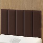 Cabeceira Solteiro Estofada Brenda  Café