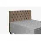 Cabeceira Solteiro Estofada Embaixatriz Marrom Taupe