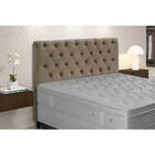 Cabeceira Solteiro Estofada Embaixatriz Marrom Taupe