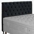 Cabeceira Solteiro Estofada Embaixatriz Preto Simbal