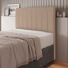 Cabeceira Solteiro Estofada Estela 90 Cm Para Cama Box Linho
