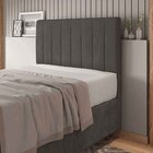 Cabeceira Solteiro Estofada Estela 90 Cm Para Cama Box Veludo