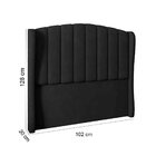 Cabeceira Solteiro Estofada Grey 90 Cm Para Cama Box Veludo P