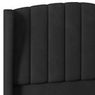 Cabeceira Solteiro Estofada Grey 90 Cm Para Cama Box Veludo P