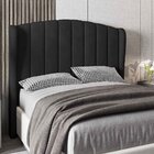 Cabeceira Solteiro Estofada Grey 90 Cm Para Cama Box Veludo P