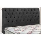 Cabeceira Solteiro Estofada Imperatriz Suede Marrom Chocolate