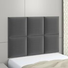 Cabeceira Solteiro Estofada Luna Viero Prata