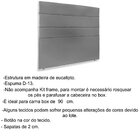 Cabeceira Solteiro Estofada Para Cama Box Bia 90 Cm Suede Mar