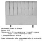 Cabeceira Solteiro Estofada Para Cama Box Kiara 90 Cm Suede V