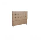 Cabeceira Solteiro Estofada Slim Suede Bege Simbal