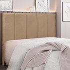 Cabeceira Solteiro Estofada Suede 90cm Ravenna  Bege